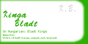 kinga bladt business card